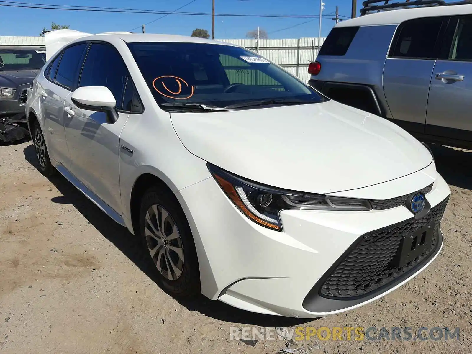 1 Photograph of a damaged car JTDEAMDE4MJ027038 TOYOTA COROLLA 2021