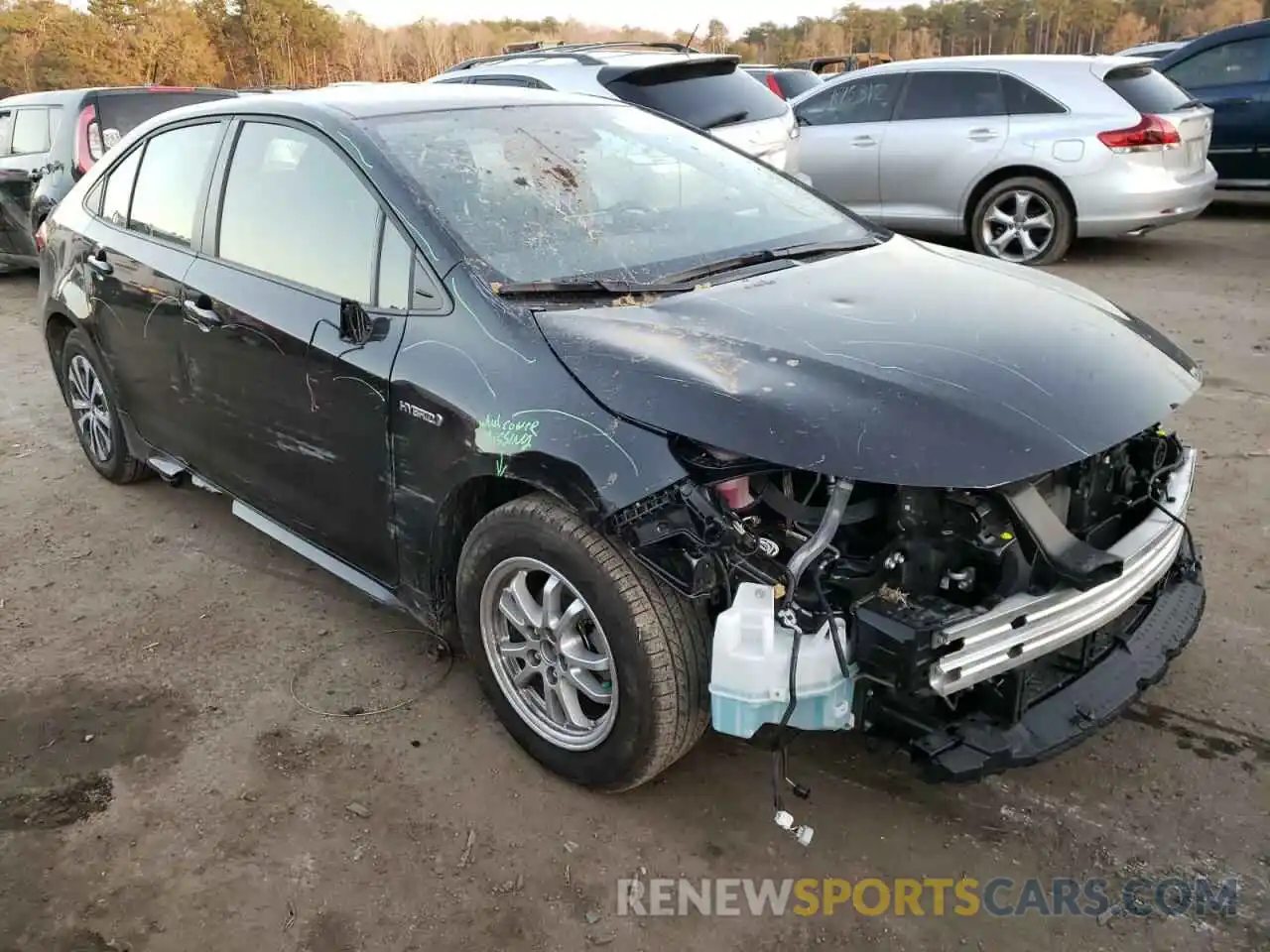 1 Photograph of a damaged car JTDEAMDE4MJ027069 TOYOTA COROLLA 2021