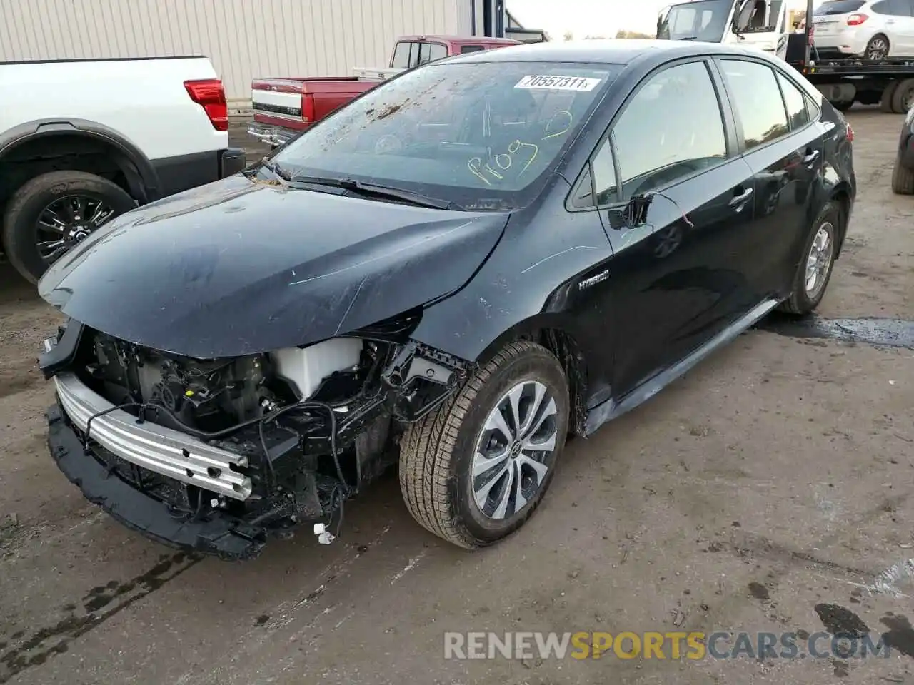 2 Photograph of a damaged car JTDEAMDE4MJ027069 TOYOTA COROLLA 2021