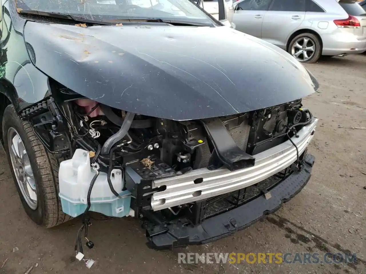 9 Photograph of a damaged car JTDEAMDE4MJ027069 TOYOTA COROLLA 2021