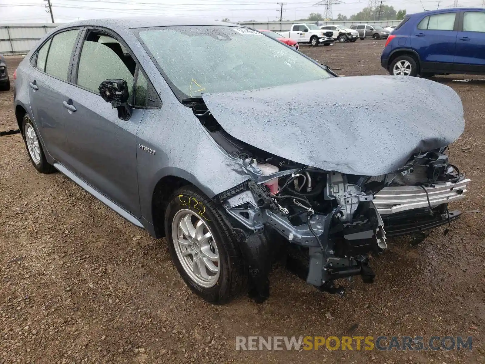 1 Photograph of a damaged car JTDEAMDE4MJ027315 TOYOTA COROLLA 2021