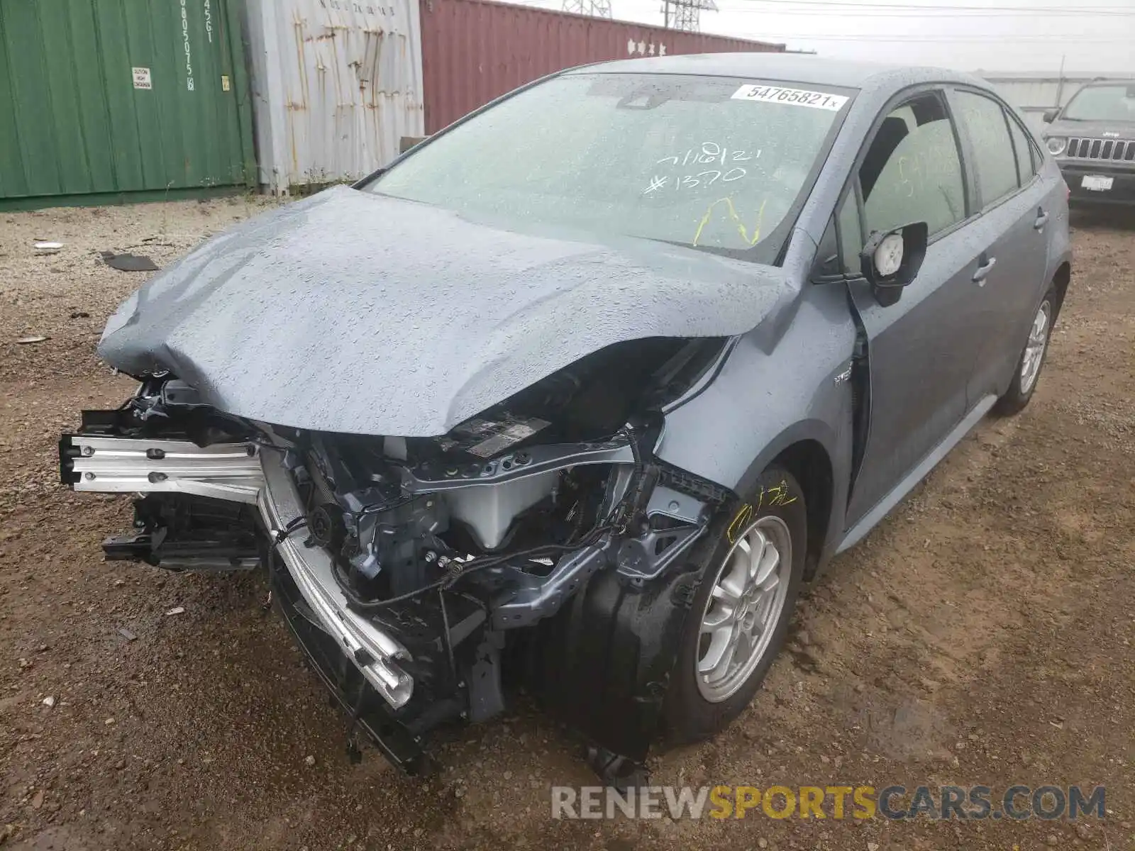 2 Photograph of a damaged car JTDEAMDE4MJ027315 TOYOTA COROLLA 2021