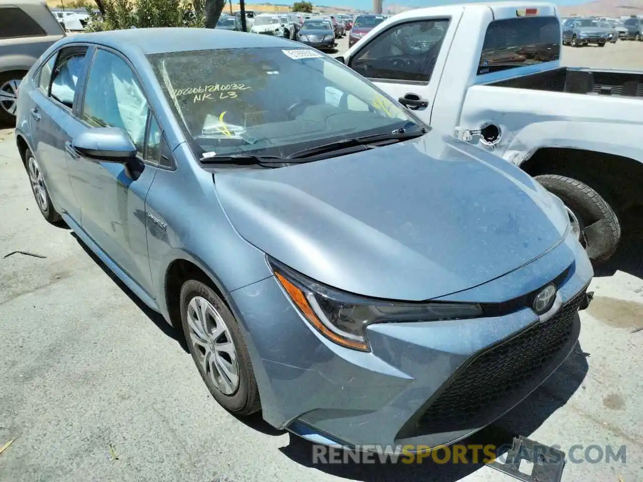 1 Photograph of a damaged car JTDEAMDE4MJ027489 TOYOTA COROLLA 2021