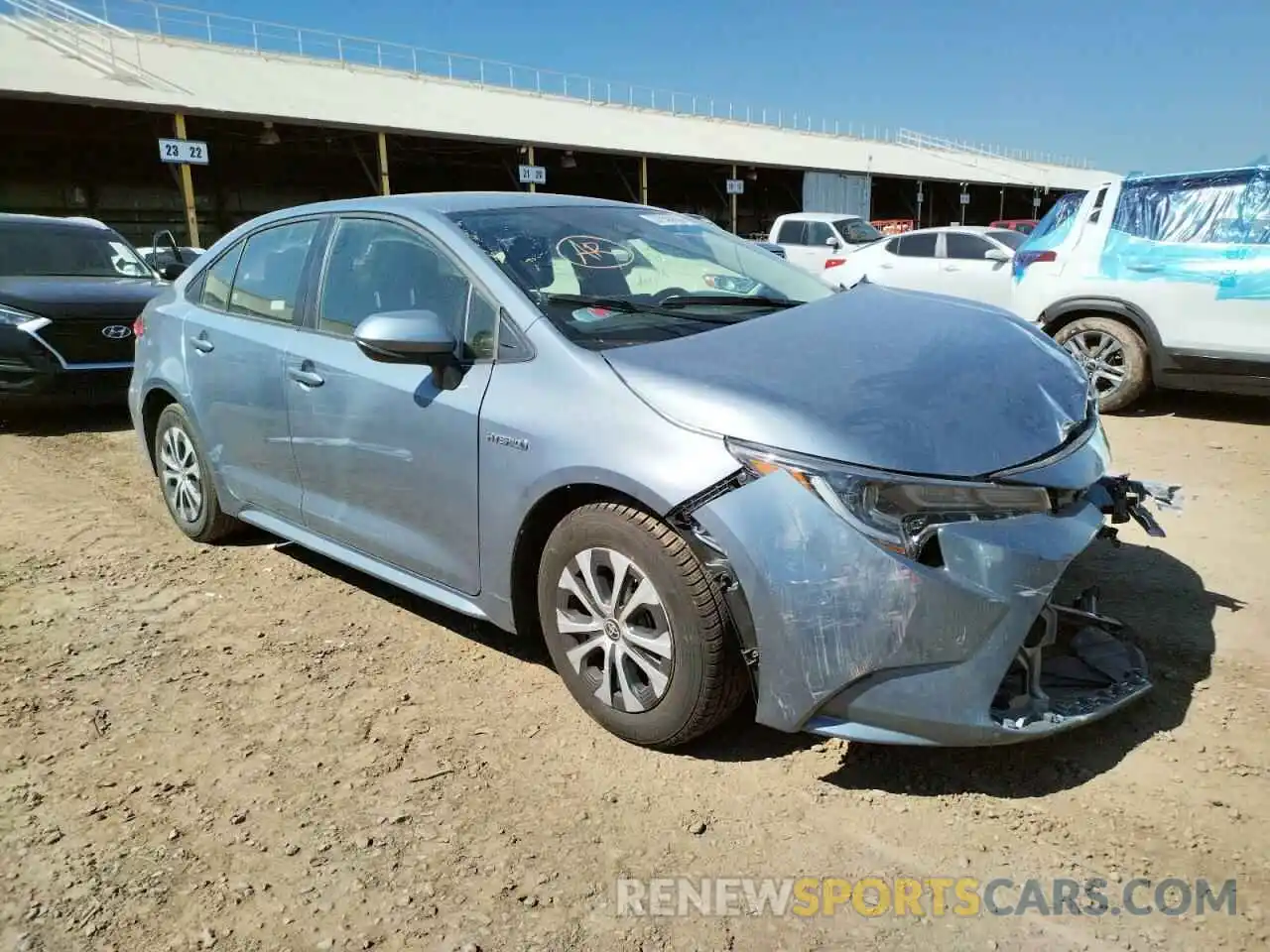 1 Photograph of a damaged car JTDEAMDE4MJ027587 TOYOTA COROLLA 2021