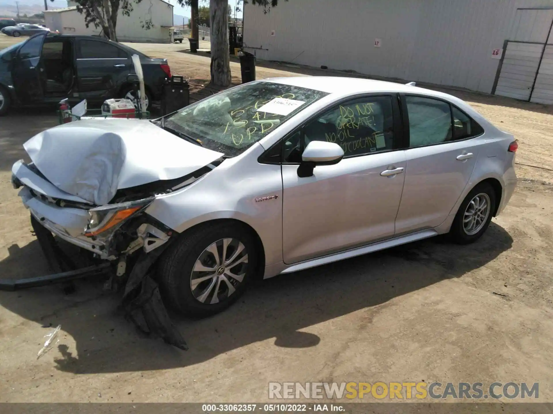 2 Photograph of a damaged car JTDEAMDE4MJ028240 TOYOTA COROLLA 2021