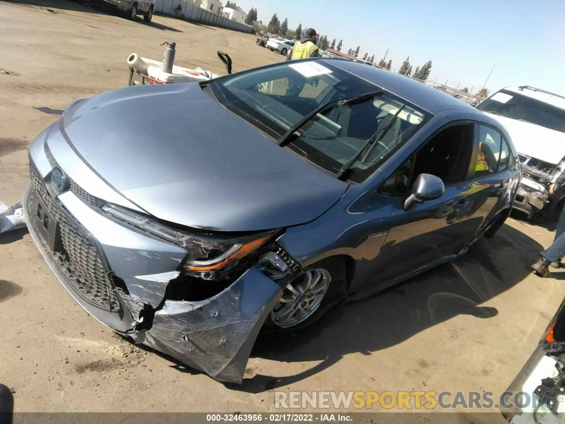 2 Photograph of a damaged car JTDEAMDE4MJ028870 TOYOTA COROLLA 2021