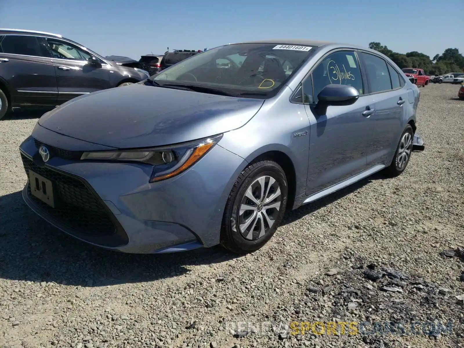 2 Photograph of a damaged car JTDEAMDE4MJ029209 TOYOTA COROLLA 2021