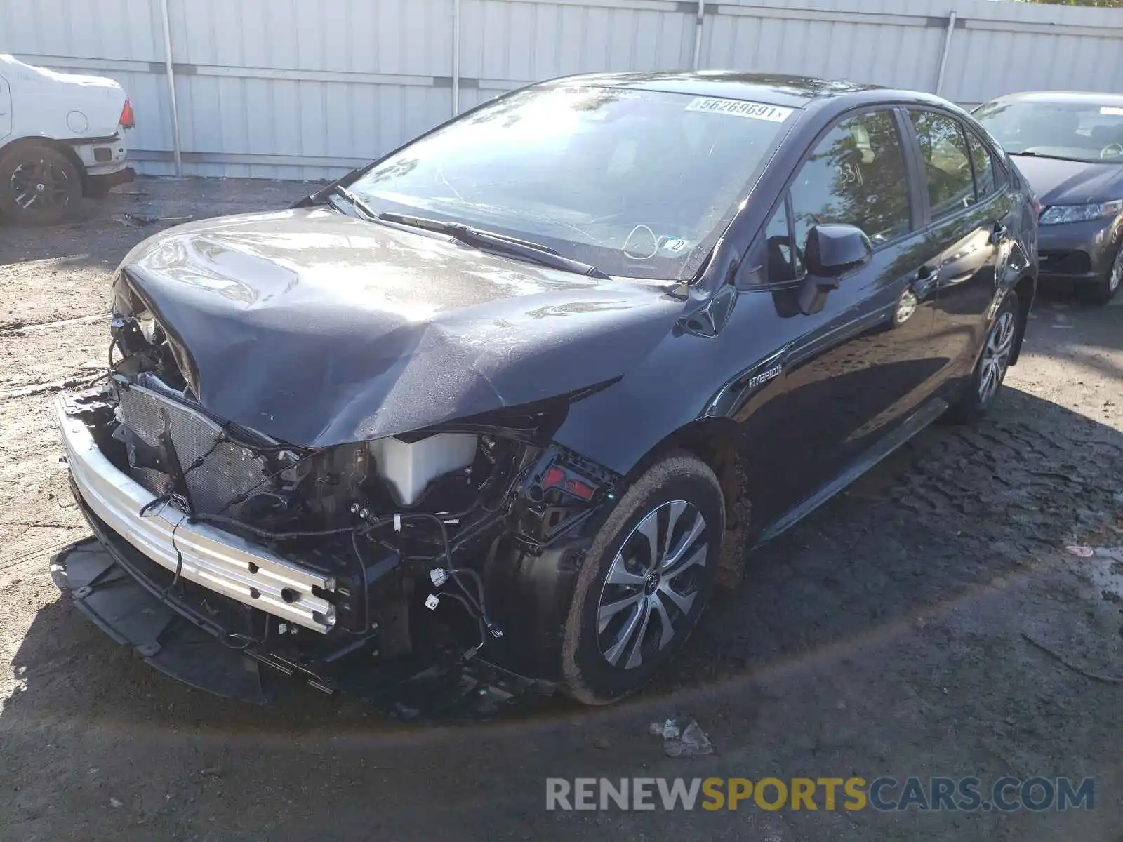 2 Photograph of a damaged car JTDEAMDE4MJ029338 TOYOTA COROLLA 2021