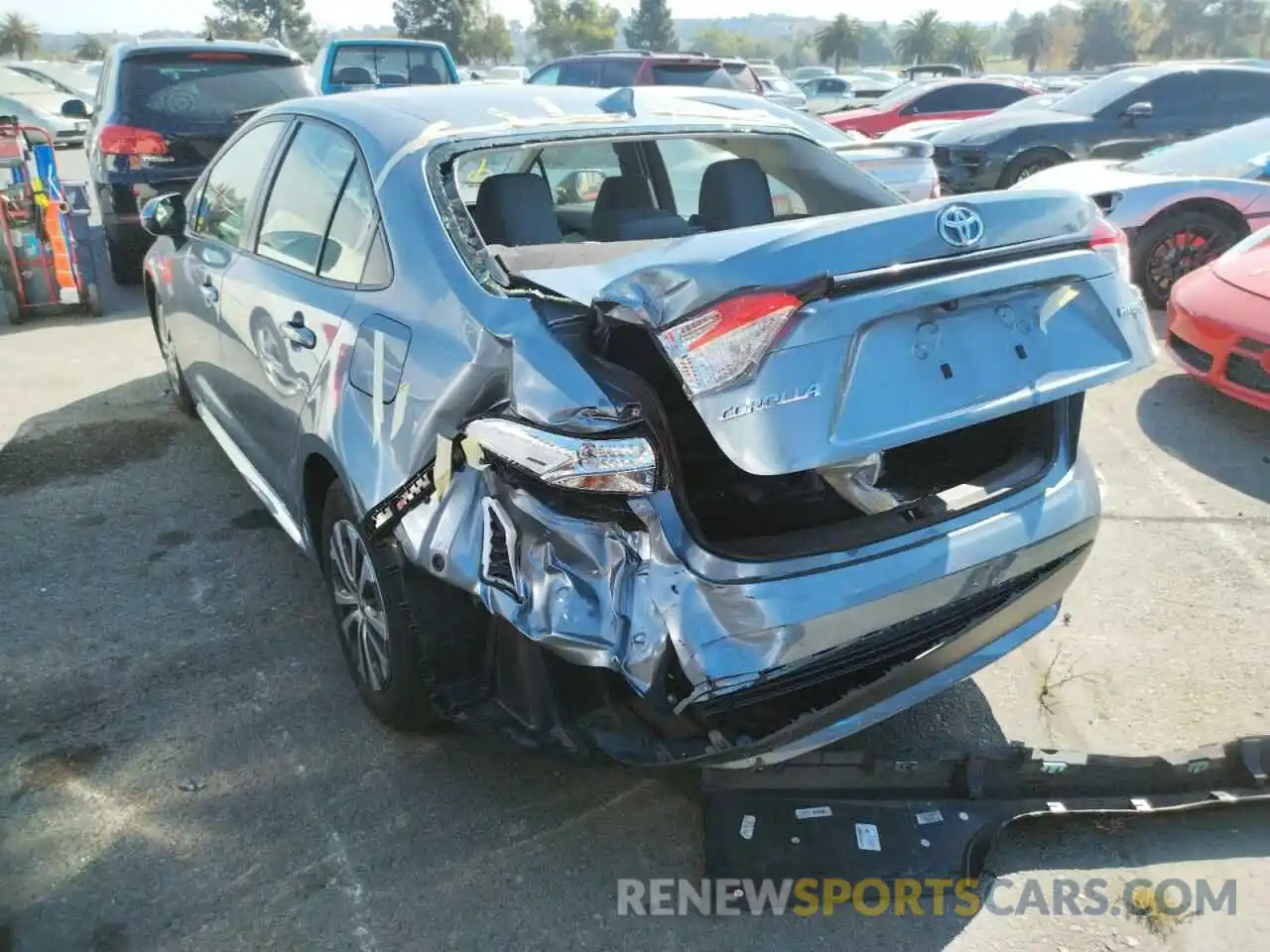 3 Photograph of a damaged car JTDEAMDE4MJ030442 TOYOTA COROLLA 2021