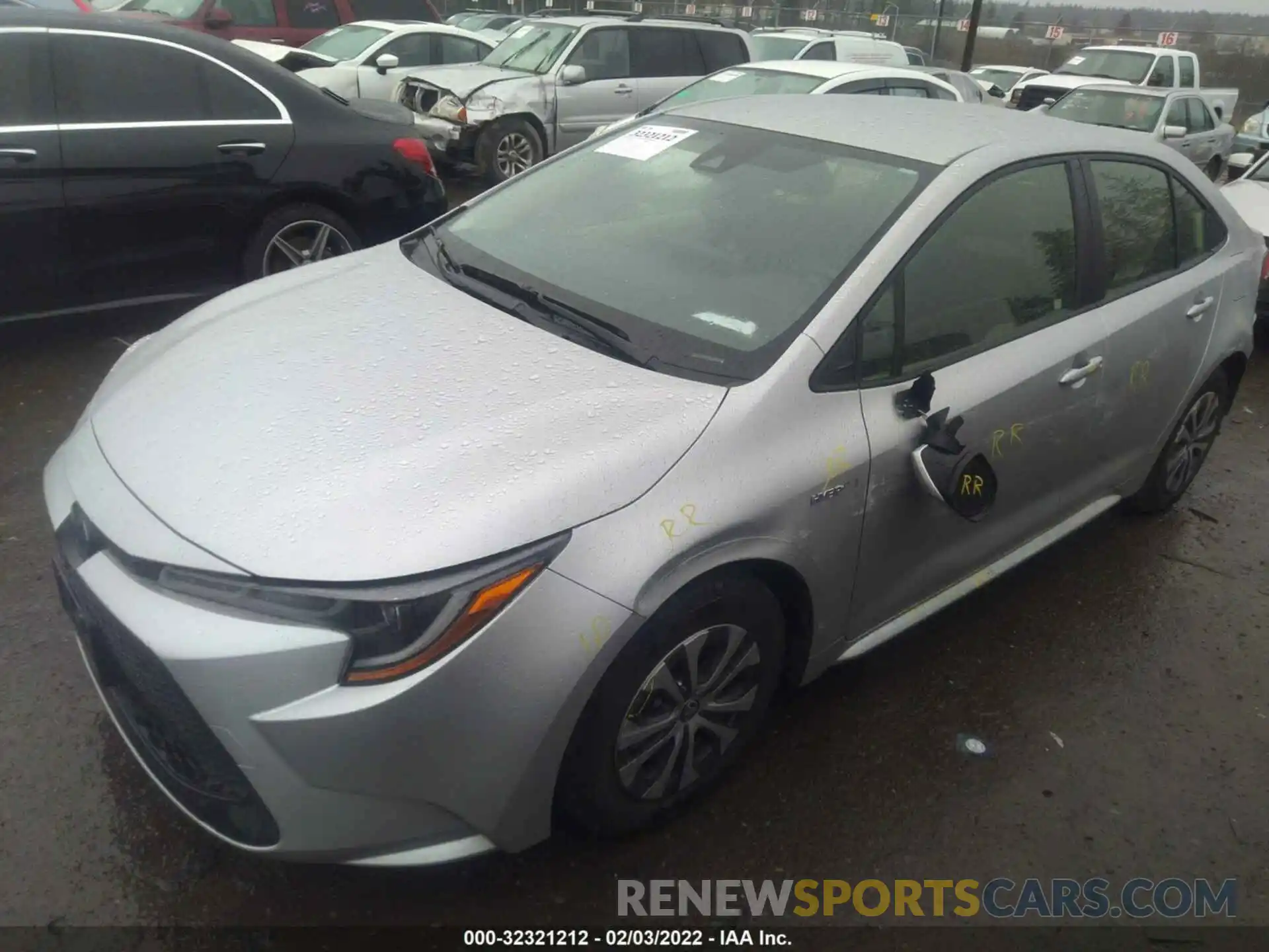 2 Photograph of a damaged car JTDEAMDE4MJ031042 TOYOTA COROLLA 2021