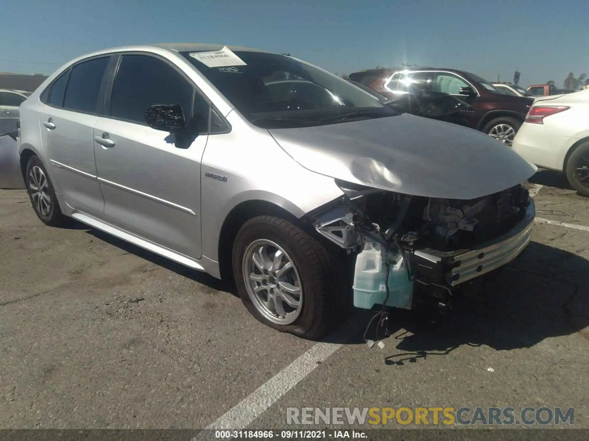 1 Photograph of a damaged car JTDEAMDE4MJ031235 TOYOTA COROLLA 2021