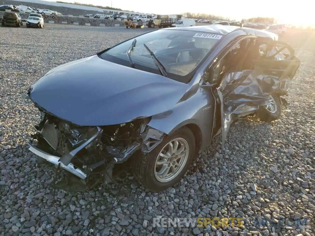 2 Photograph of a damaged car JTDEAMDE4MJ032546 TOYOTA COROLLA 2021