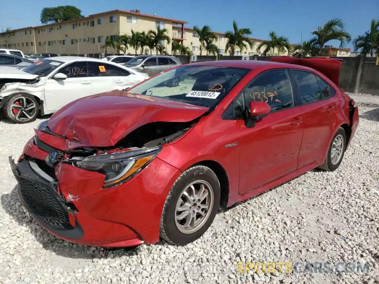 2 Photograph of a damaged car JTDEAMDE4MJ032952 TOYOTA COROLLA 2021