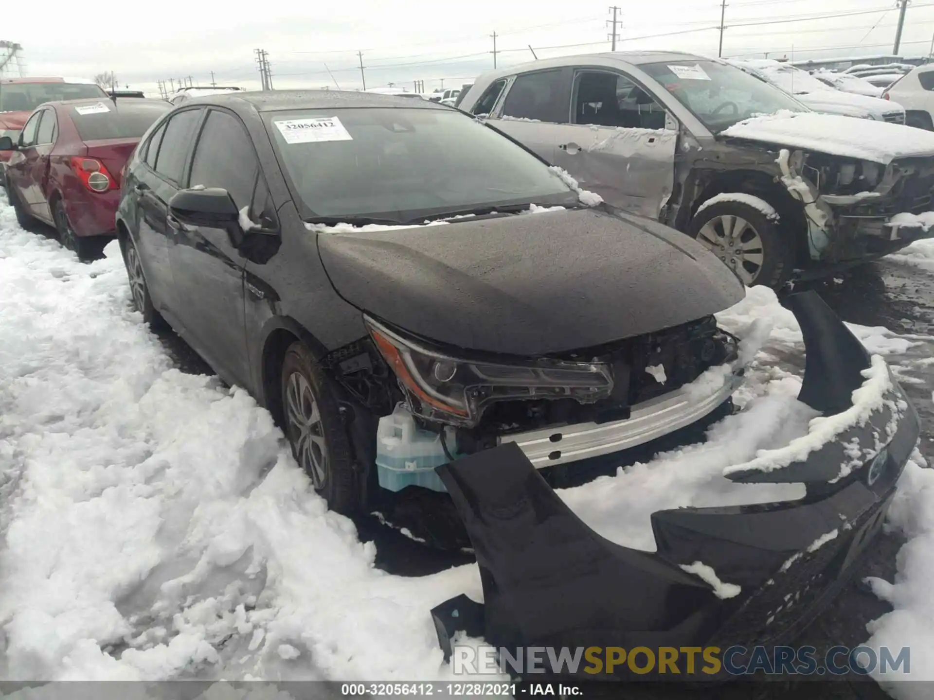 1 Photograph of a damaged car JTDEAMDE4MJ033924 TOYOTA COROLLA 2021