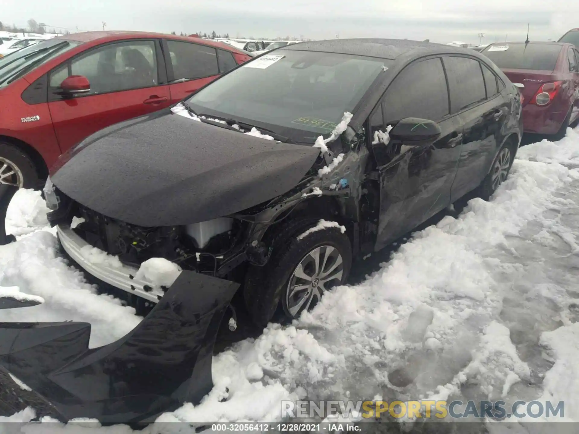 2 Photograph of a damaged car JTDEAMDE4MJ033924 TOYOTA COROLLA 2021