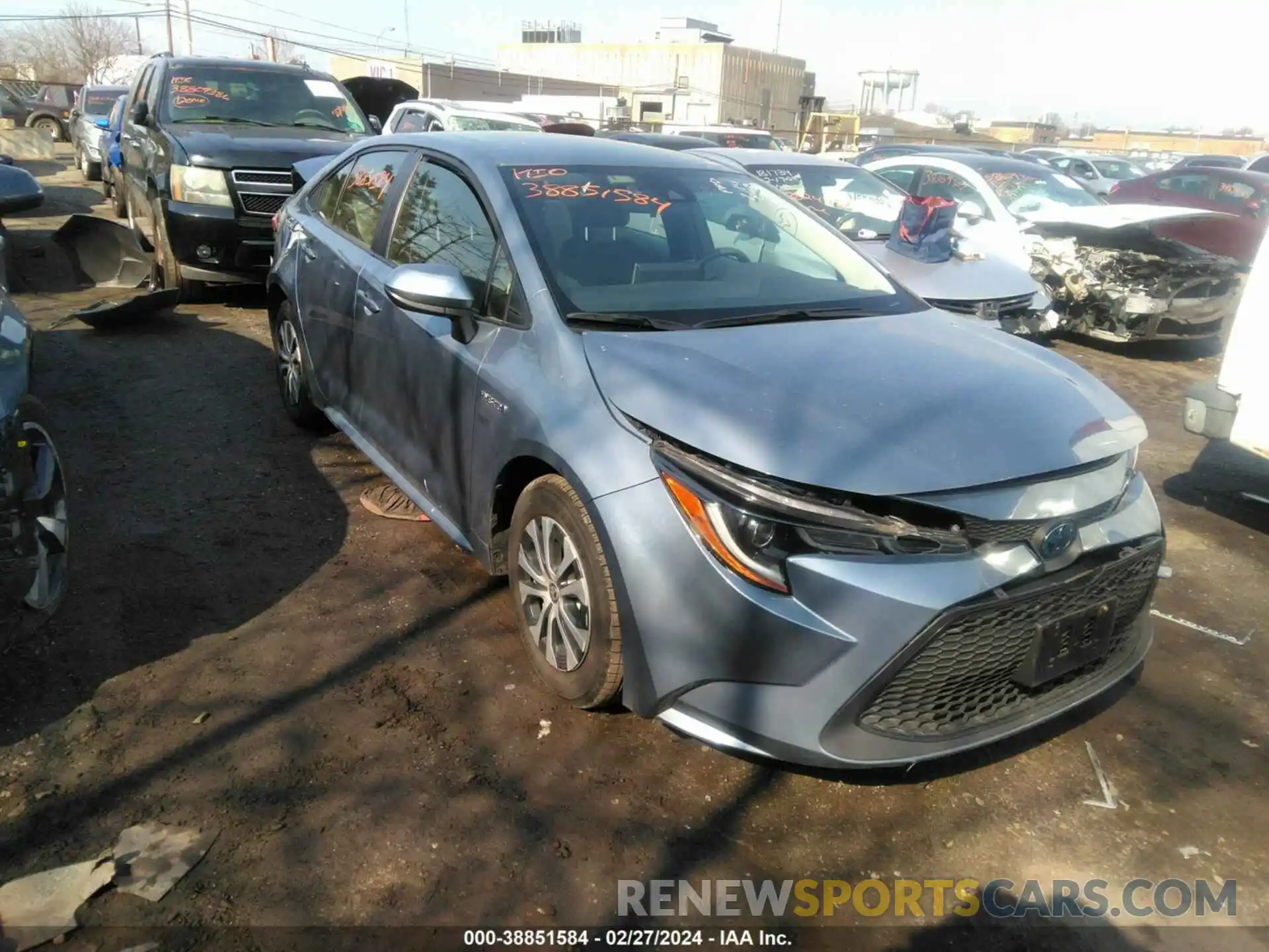 1 Photograph of a damaged car JTDEAMDE4MJ034345 TOYOTA COROLLA 2021