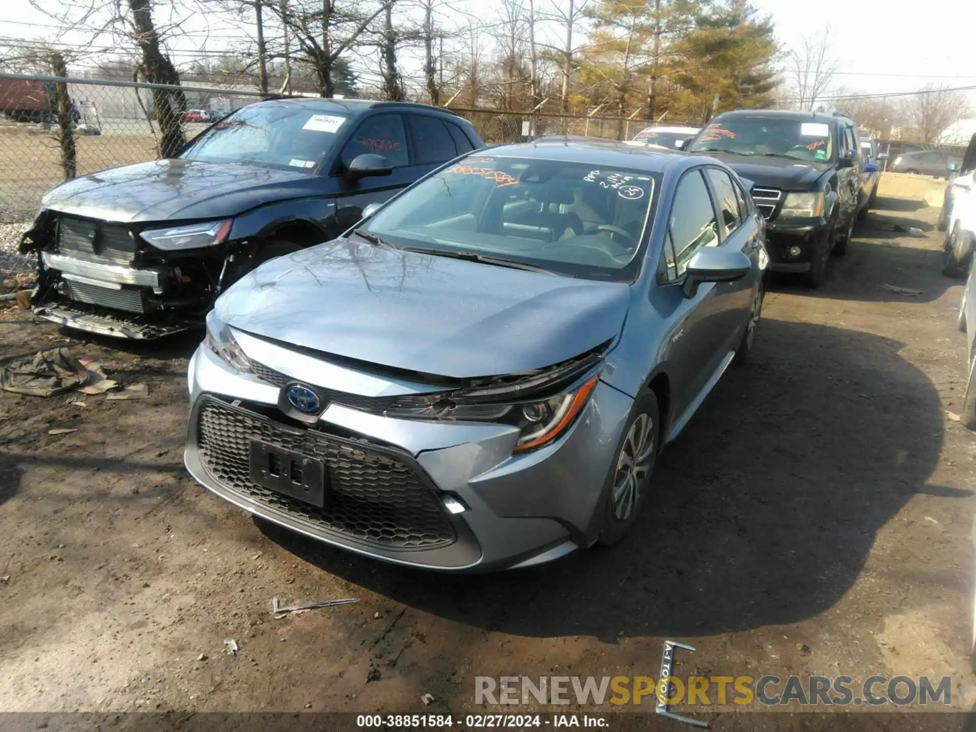 2 Photograph of a damaged car JTDEAMDE4MJ034345 TOYOTA COROLLA 2021