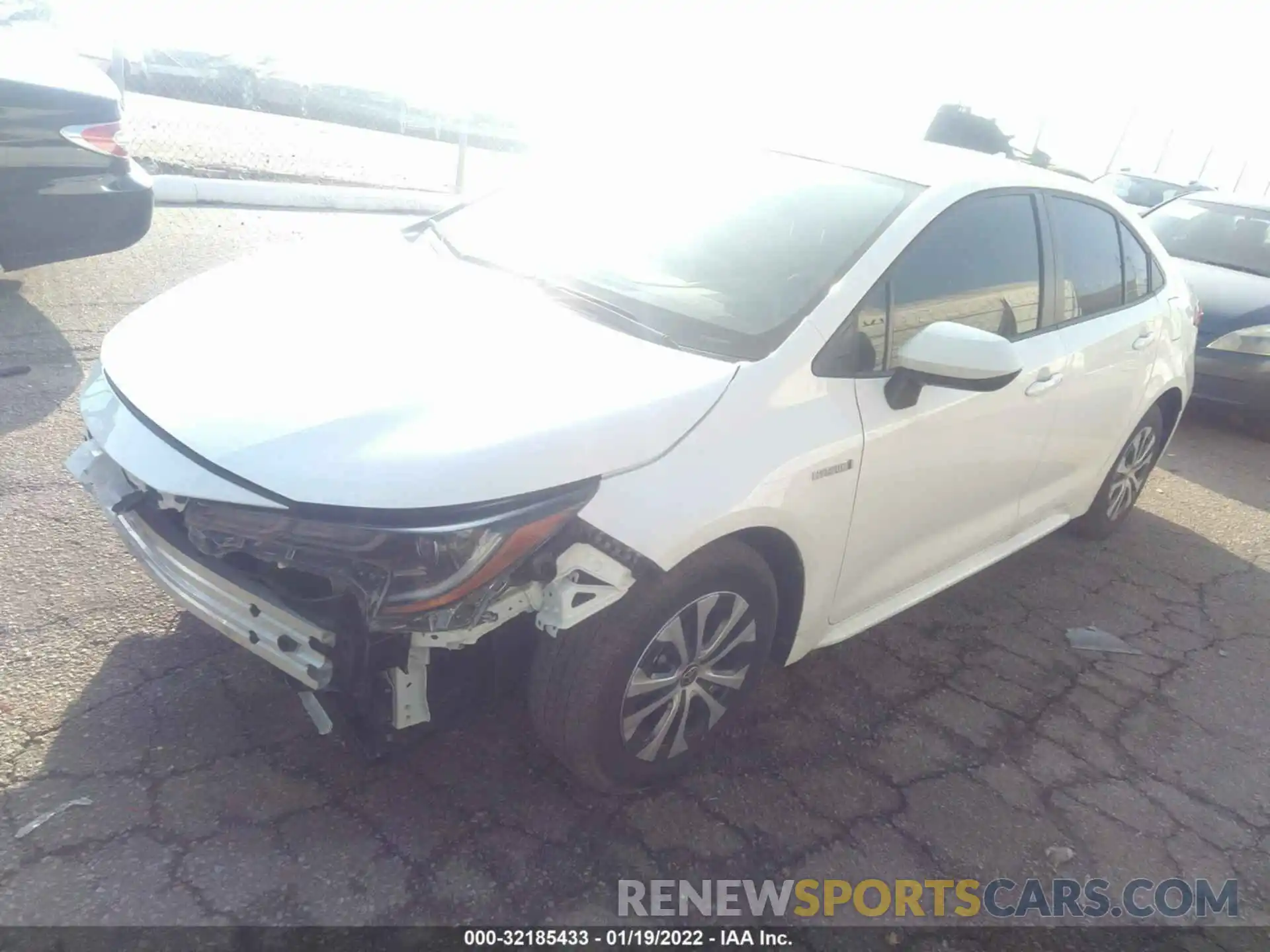 2 Photograph of a damaged car JTDEAMDE5MJ000320 TOYOTA COROLLA 2021