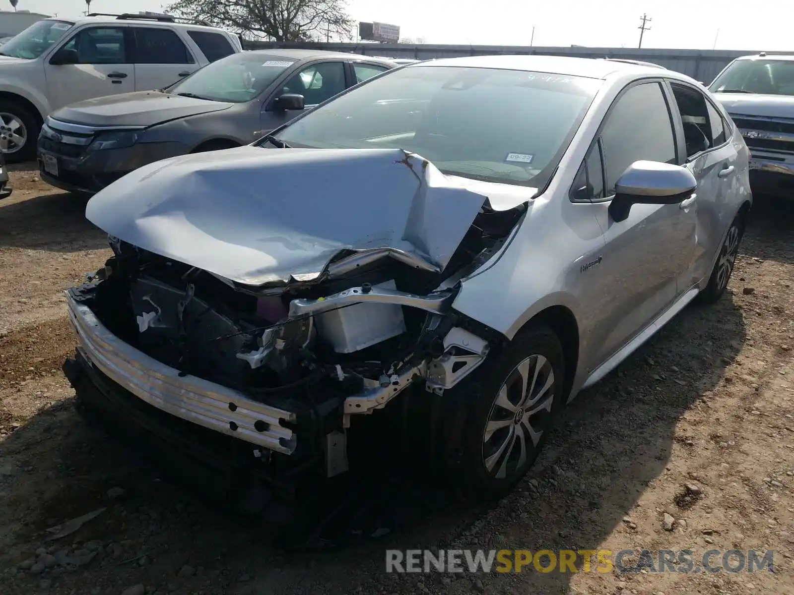 2 Photograph of a damaged car JTDEAMDE5MJ000379 TOYOTA COROLLA 2021