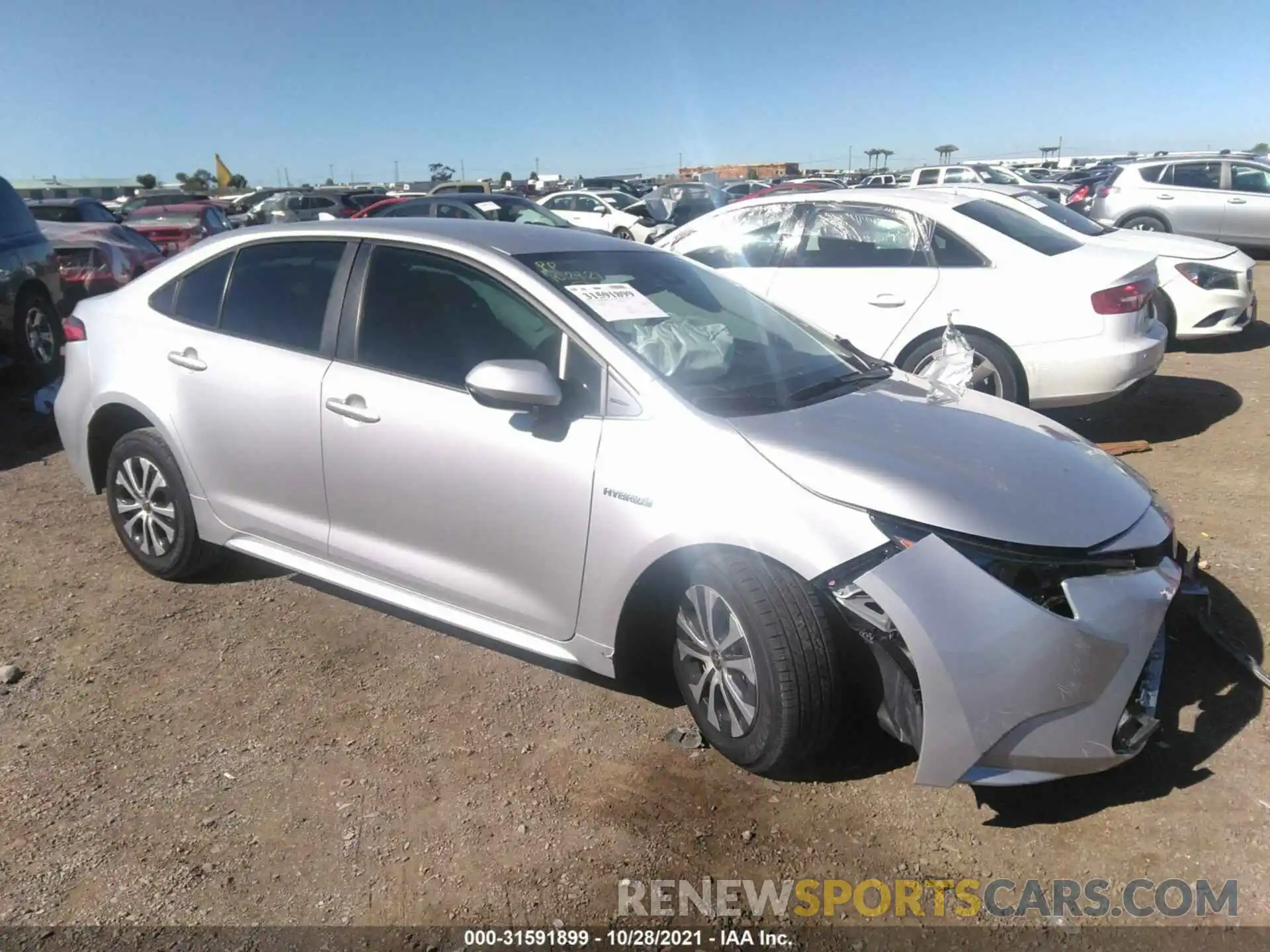 1 Photograph of a damaged car JTDEAMDE5MJ000513 TOYOTA COROLLA 2021