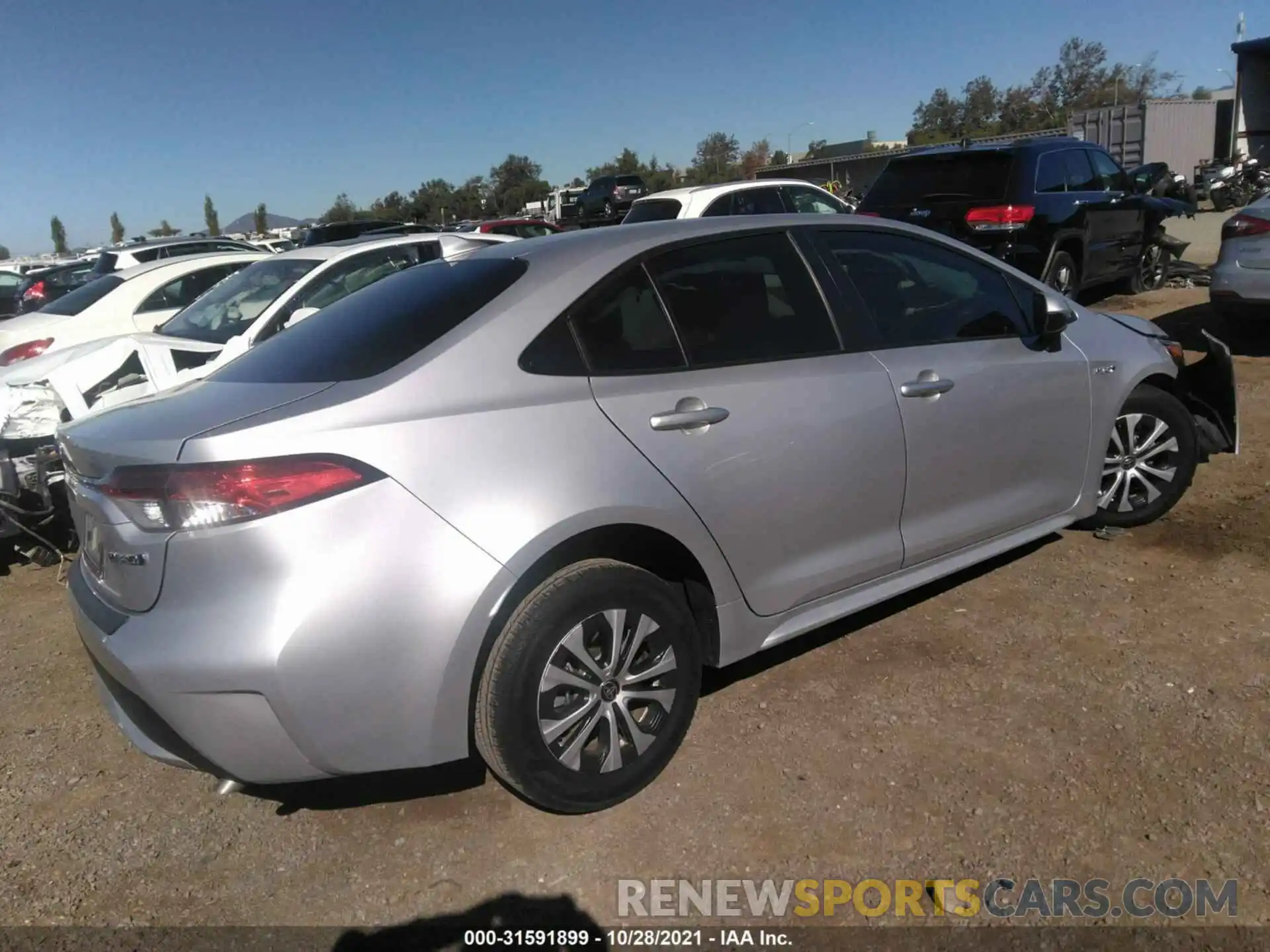 4 Photograph of a damaged car JTDEAMDE5MJ000513 TOYOTA COROLLA 2021