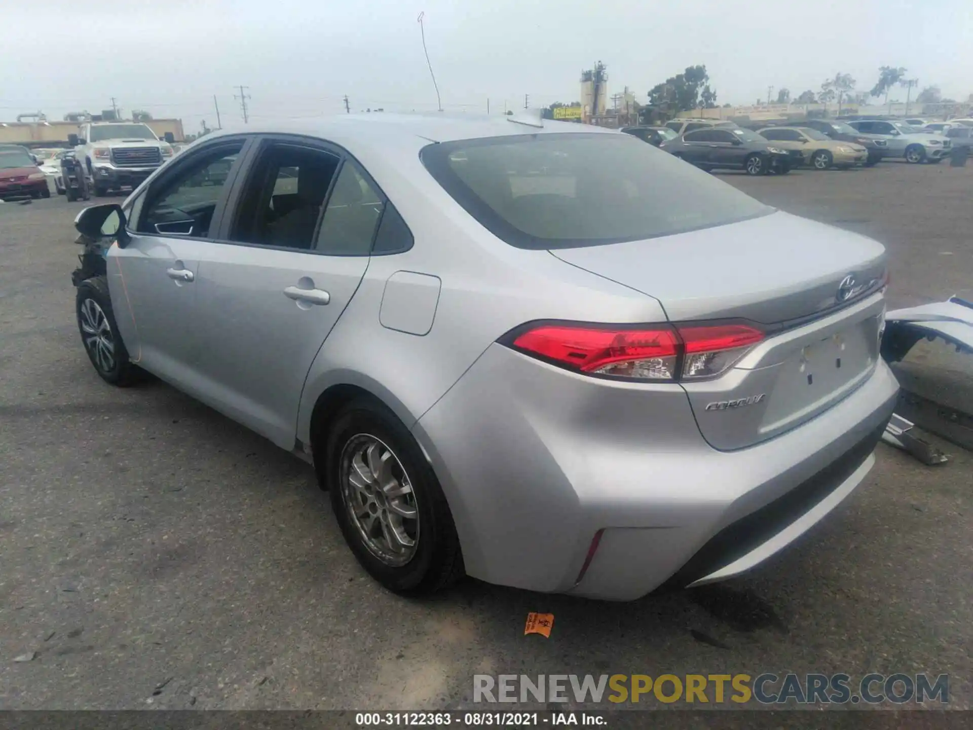 3 Photograph of a damaged car JTDEAMDE5MJ000592 TOYOTA COROLLA 2021