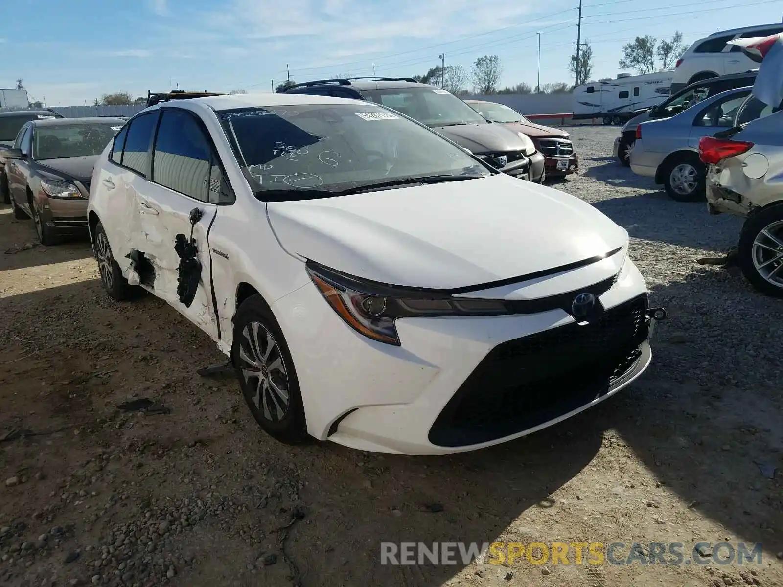 1 Photograph of a damaged car JTDEAMDE5MJ001239 TOYOTA COROLLA 2021