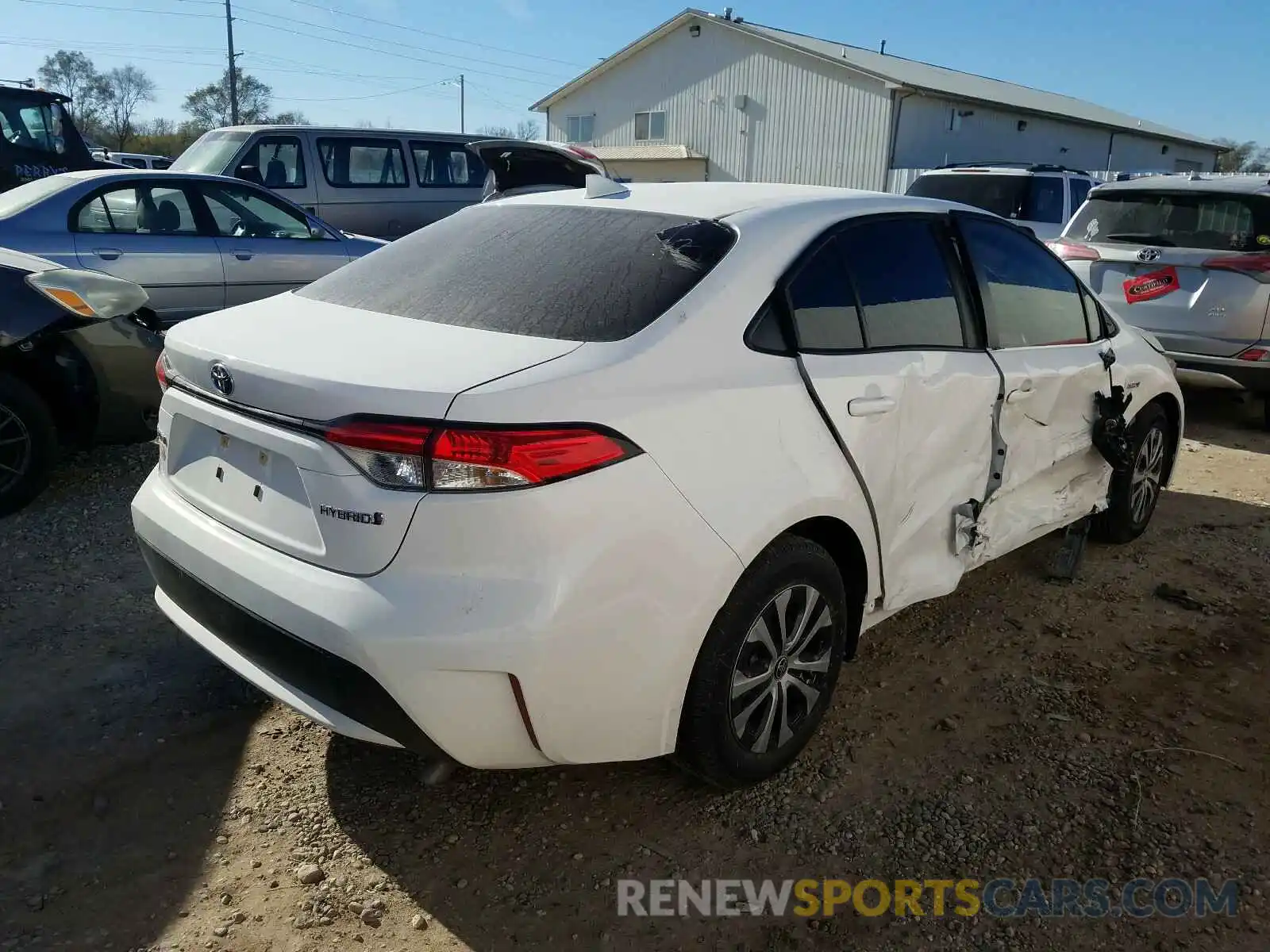 4 Photograph of a damaged car JTDEAMDE5MJ001239 TOYOTA COROLLA 2021