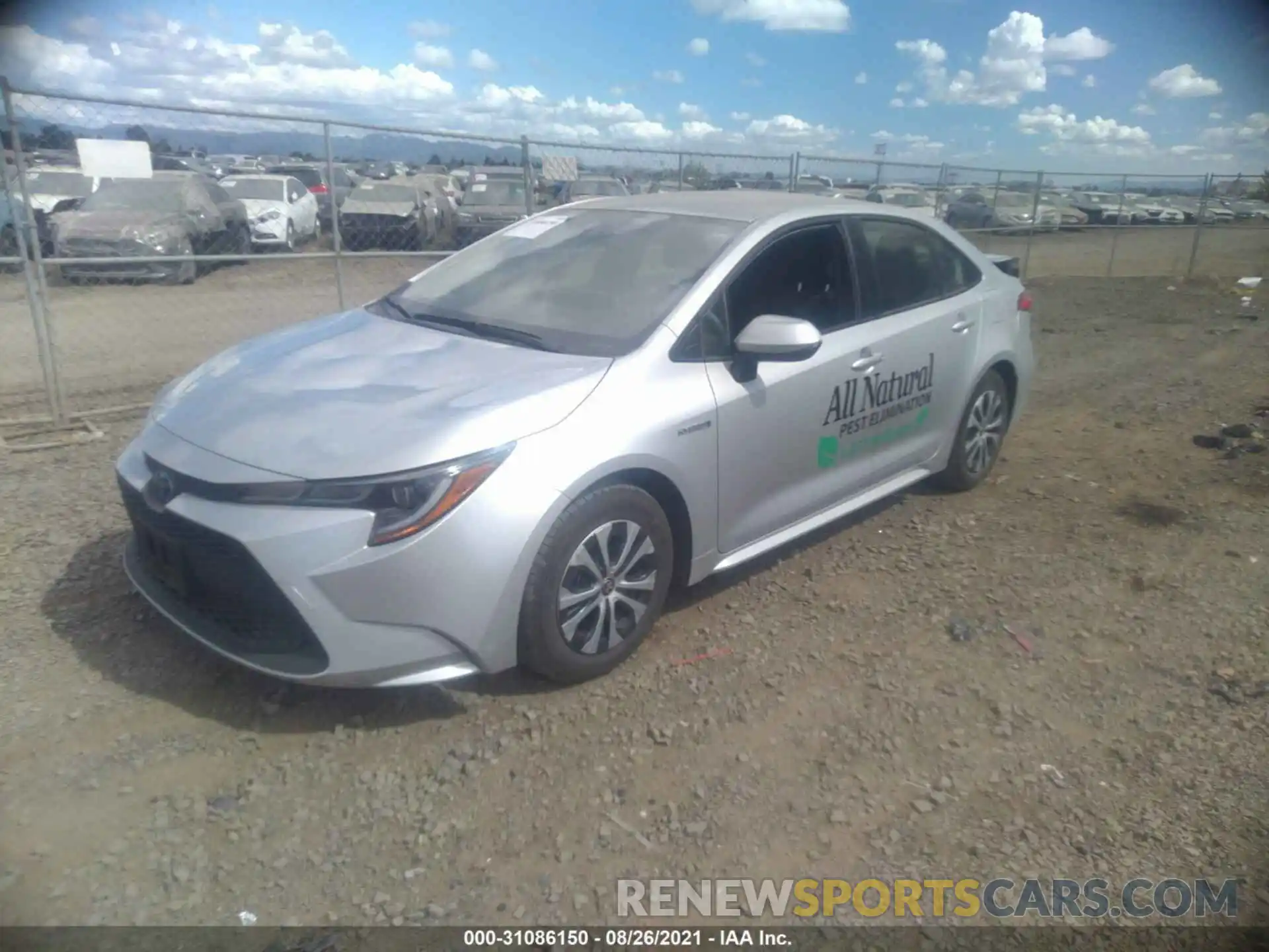 2 Photograph of a damaged car JTDEAMDE5MJ003380 TOYOTA COROLLA 2021