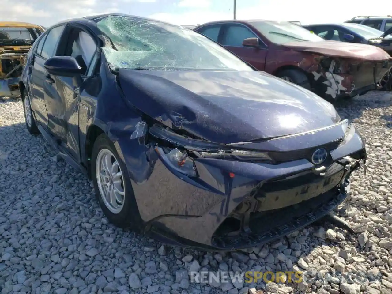 1 Photograph of a damaged car JTDEAMDE5MJ004058 TOYOTA COROLLA 2021