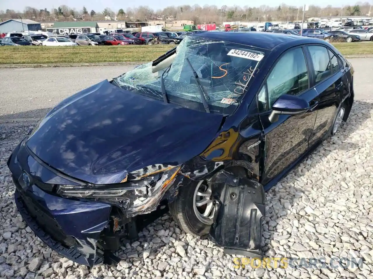 2 Photograph of a damaged car JTDEAMDE5MJ004058 TOYOTA COROLLA 2021