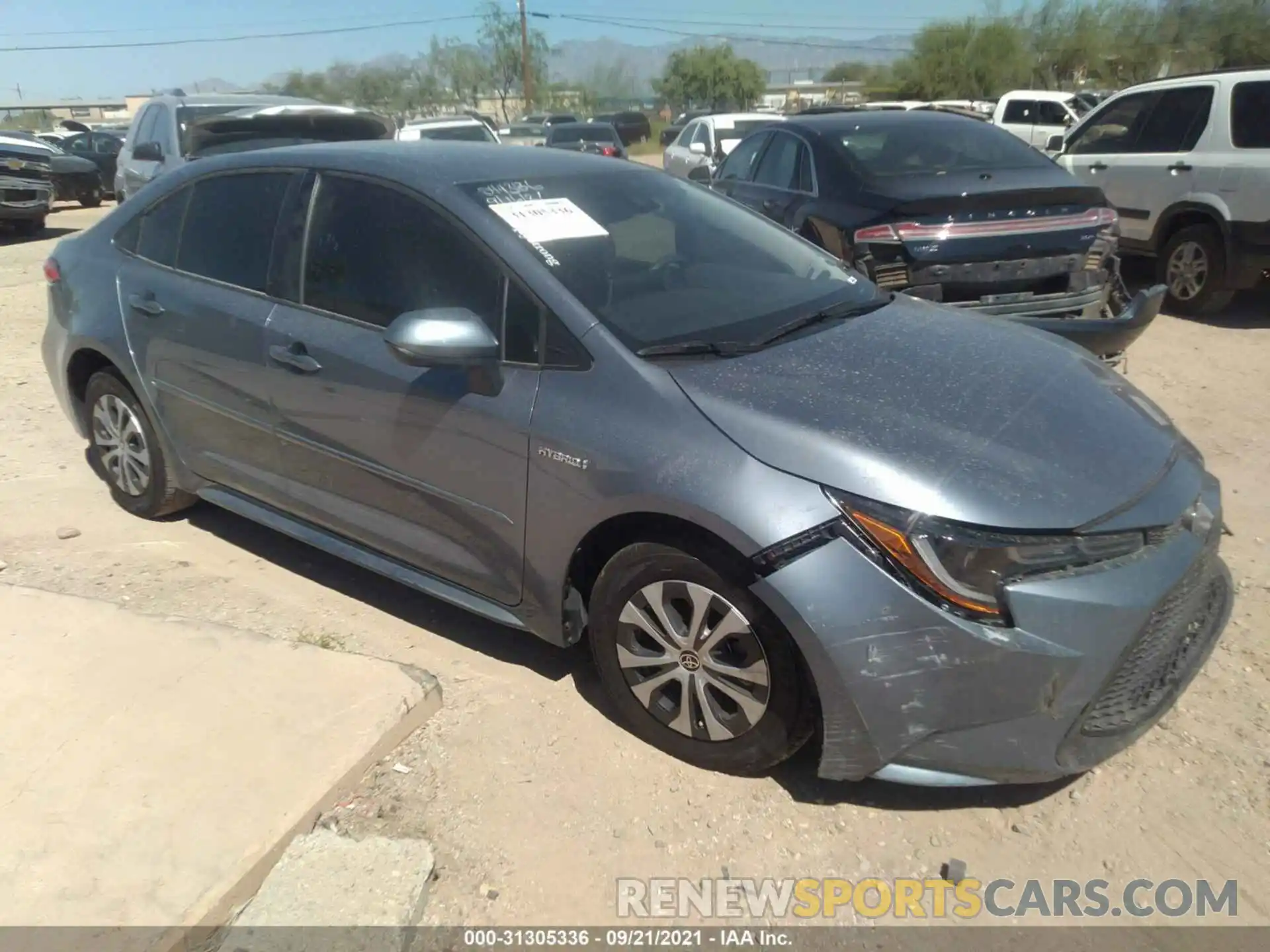 1 Photograph of a damaged car JTDEAMDE5MJ004237 TOYOTA COROLLA 2021