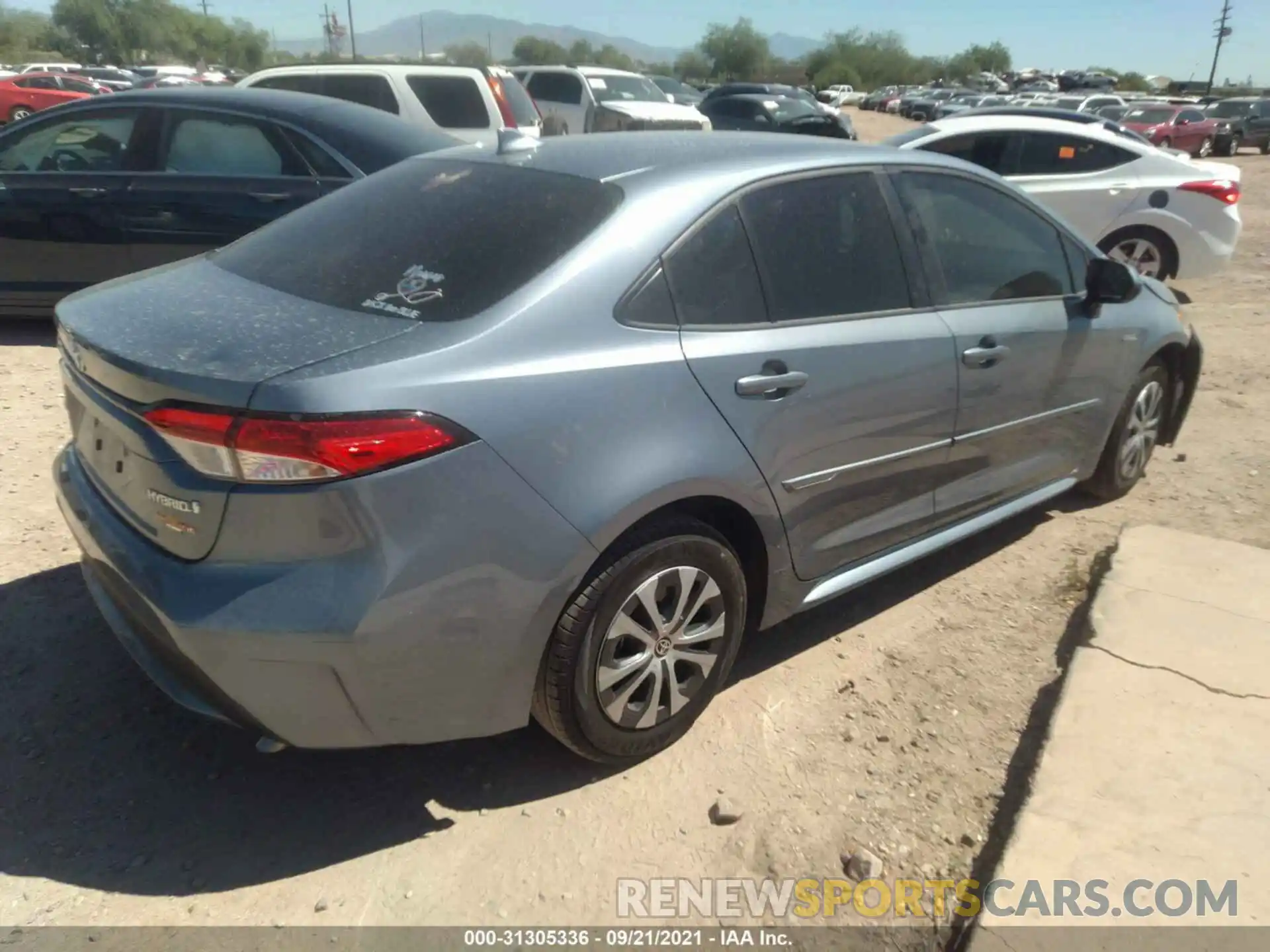 4 Photograph of a damaged car JTDEAMDE5MJ004237 TOYOTA COROLLA 2021