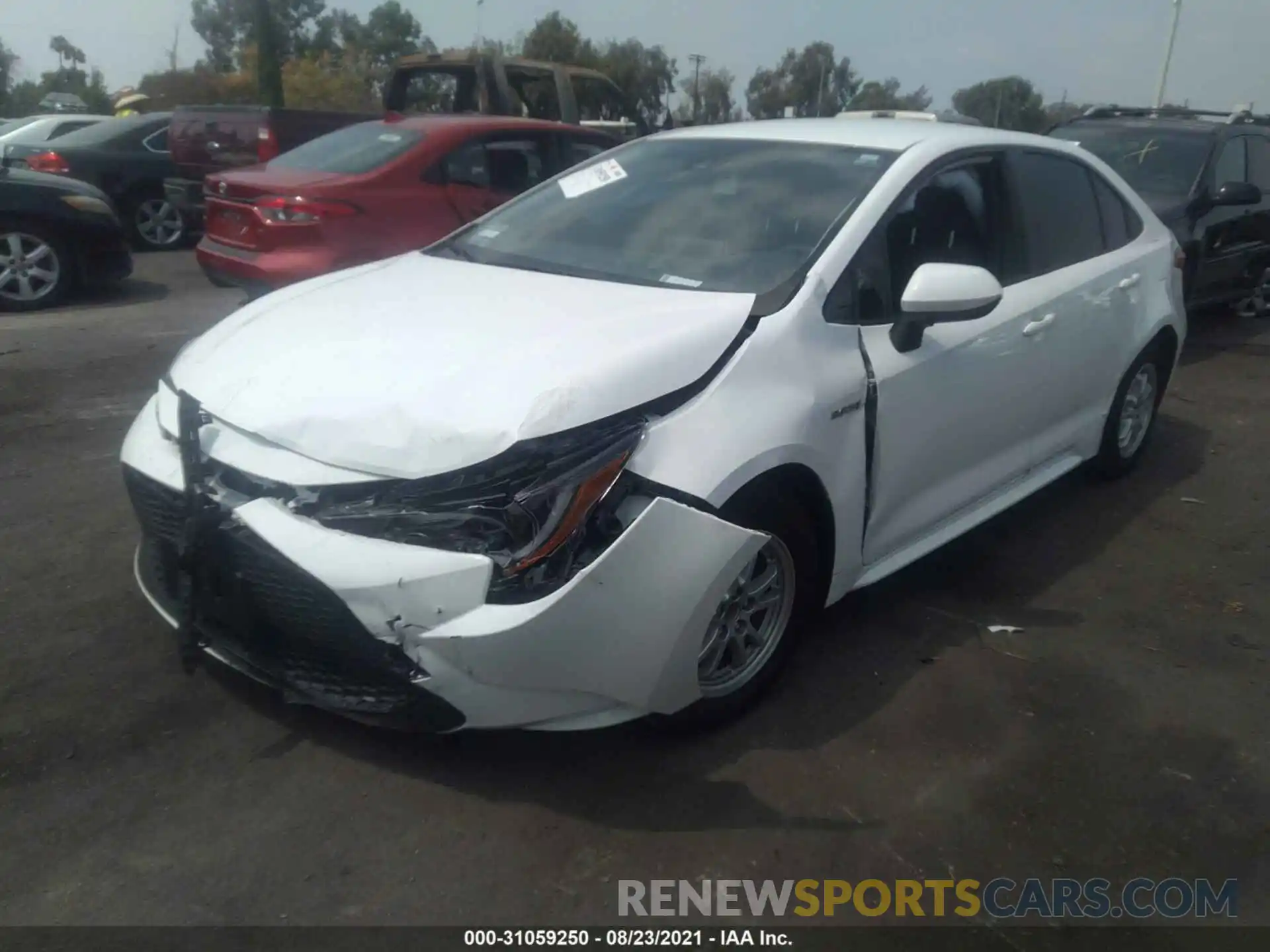 2 Photograph of a damaged car JTDEAMDE5MJ004559 TOYOTA COROLLA 2021