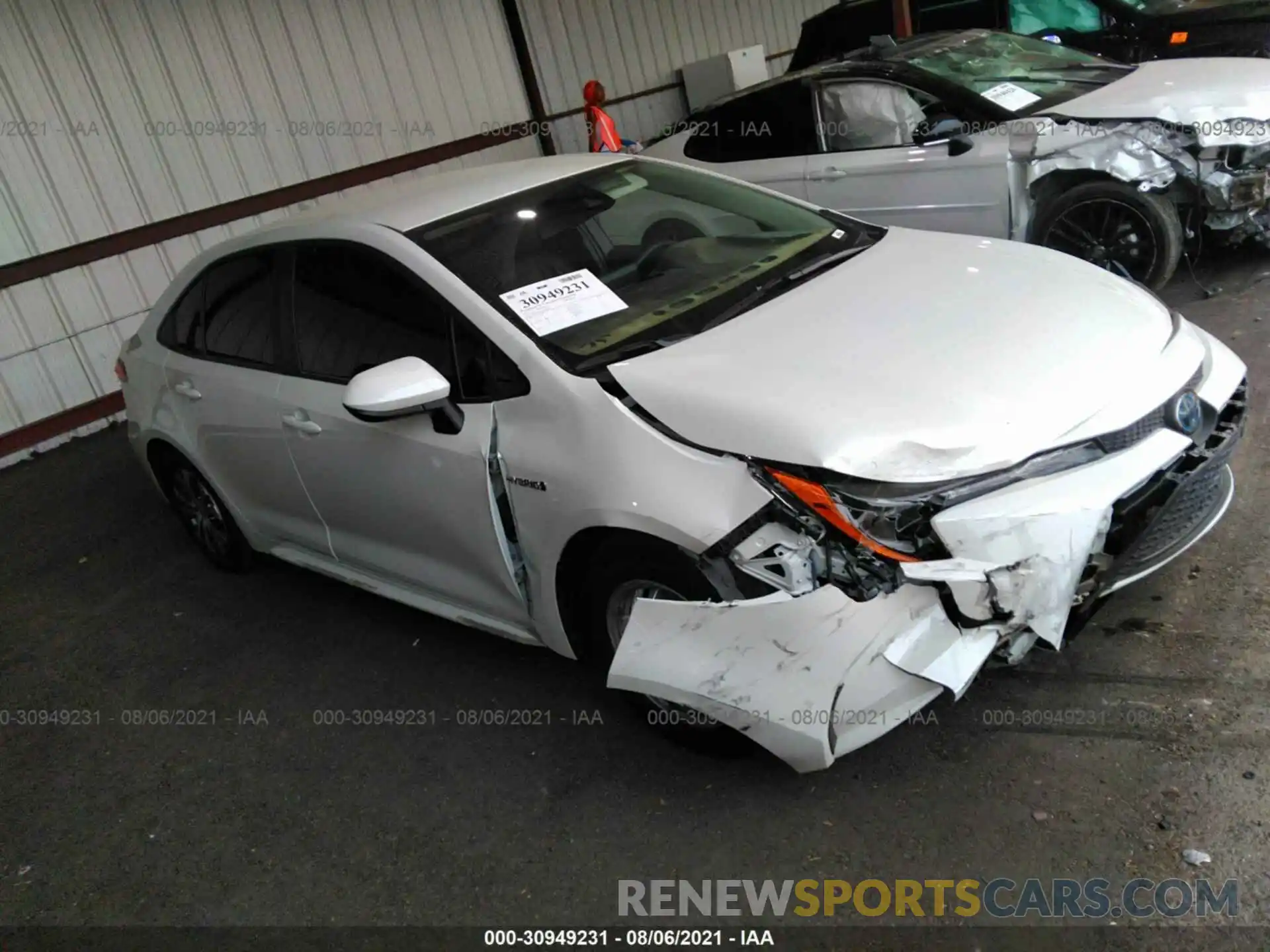 1 Photograph of a damaged car JTDEAMDE5MJ004772 TOYOTA COROLLA 2021