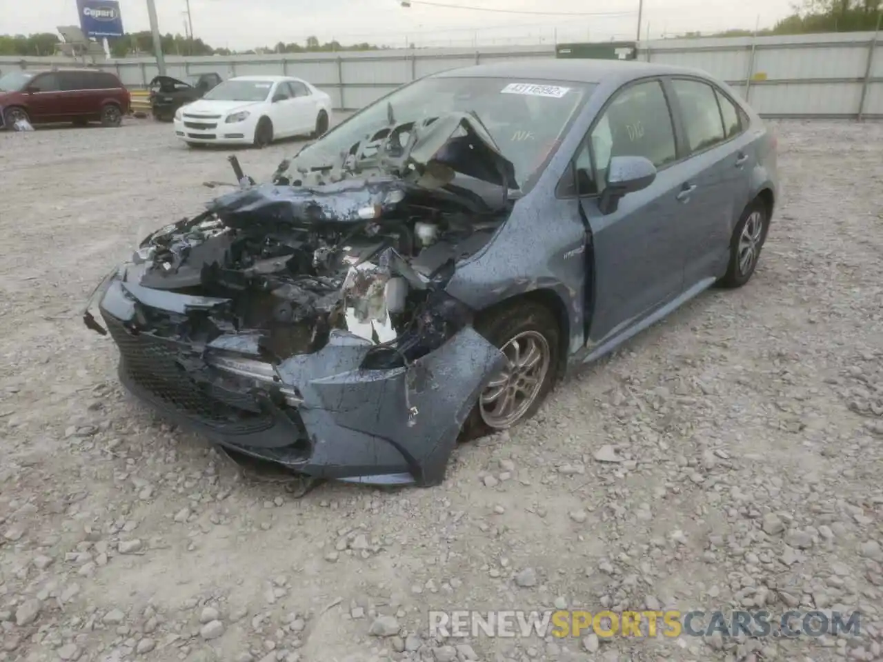 2 Photograph of a damaged car JTDEAMDE5MJ005002 TOYOTA COROLLA 2021