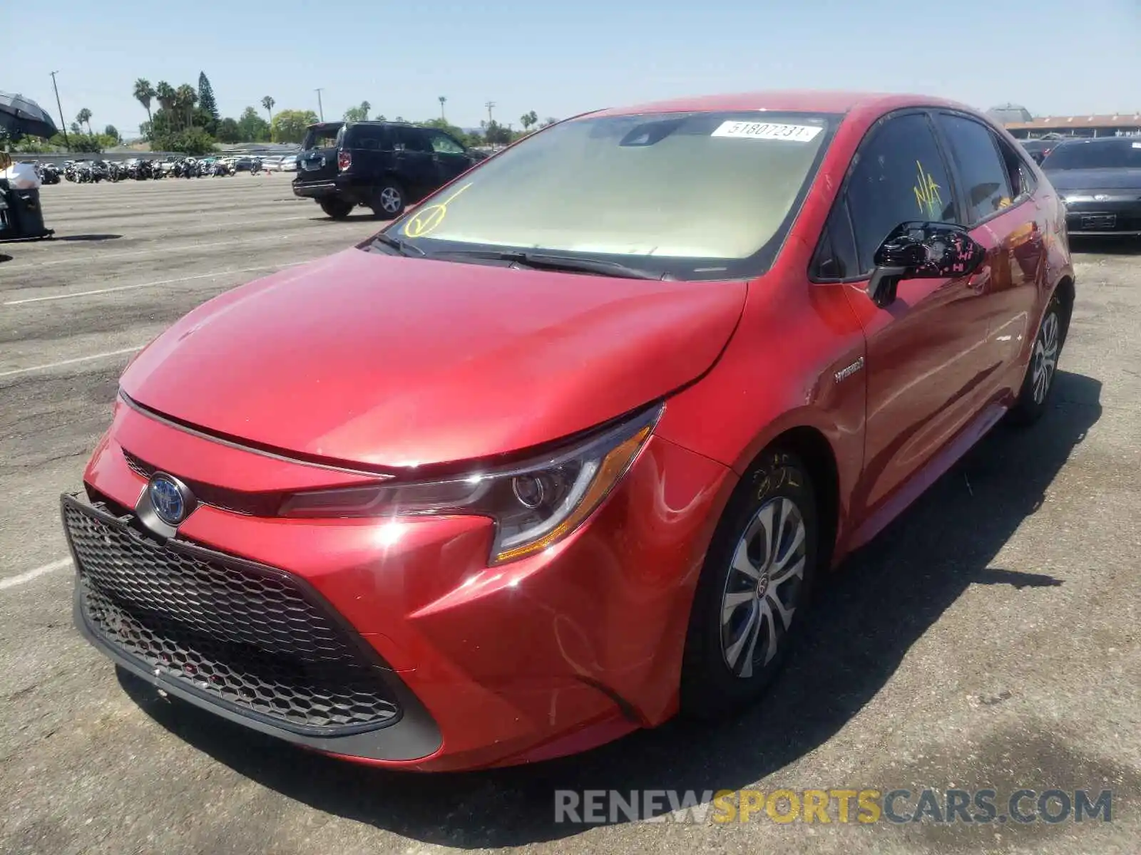 2 Photograph of a damaged car JTDEAMDE5MJ005517 TOYOTA COROLLA 2021