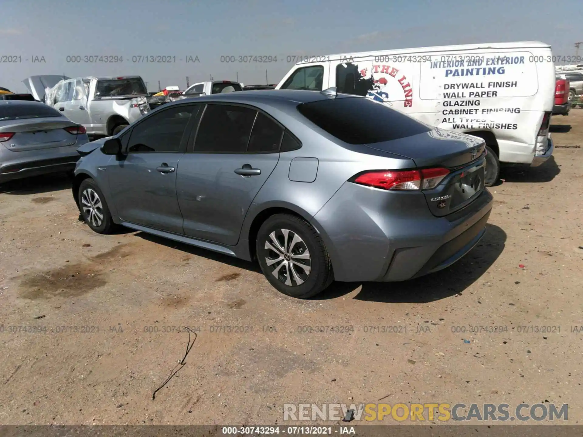 3 Photograph of a damaged car JTDEAMDE5MJ005615 TOYOTA COROLLA 2021