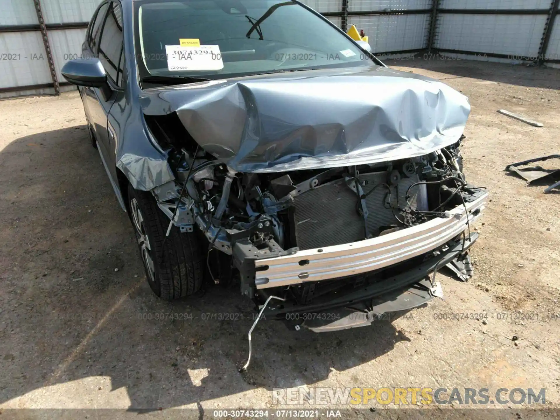 6 Photograph of a damaged car JTDEAMDE5MJ005615 TOYOTA COROLLA 2021