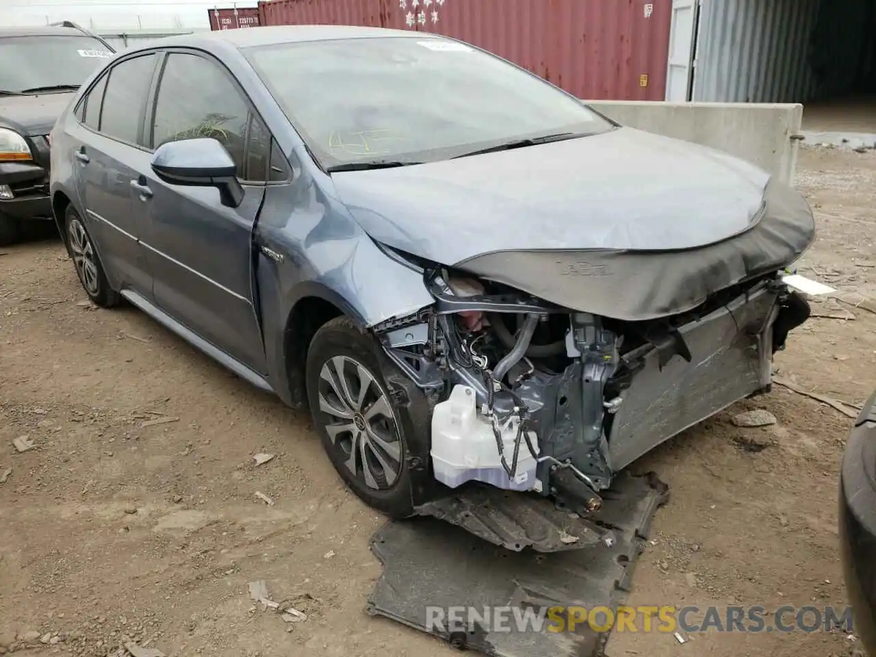 1 Photograph of a damaged car JTDEAMDE5MJ007154 TOYOTA COROLLA 2021