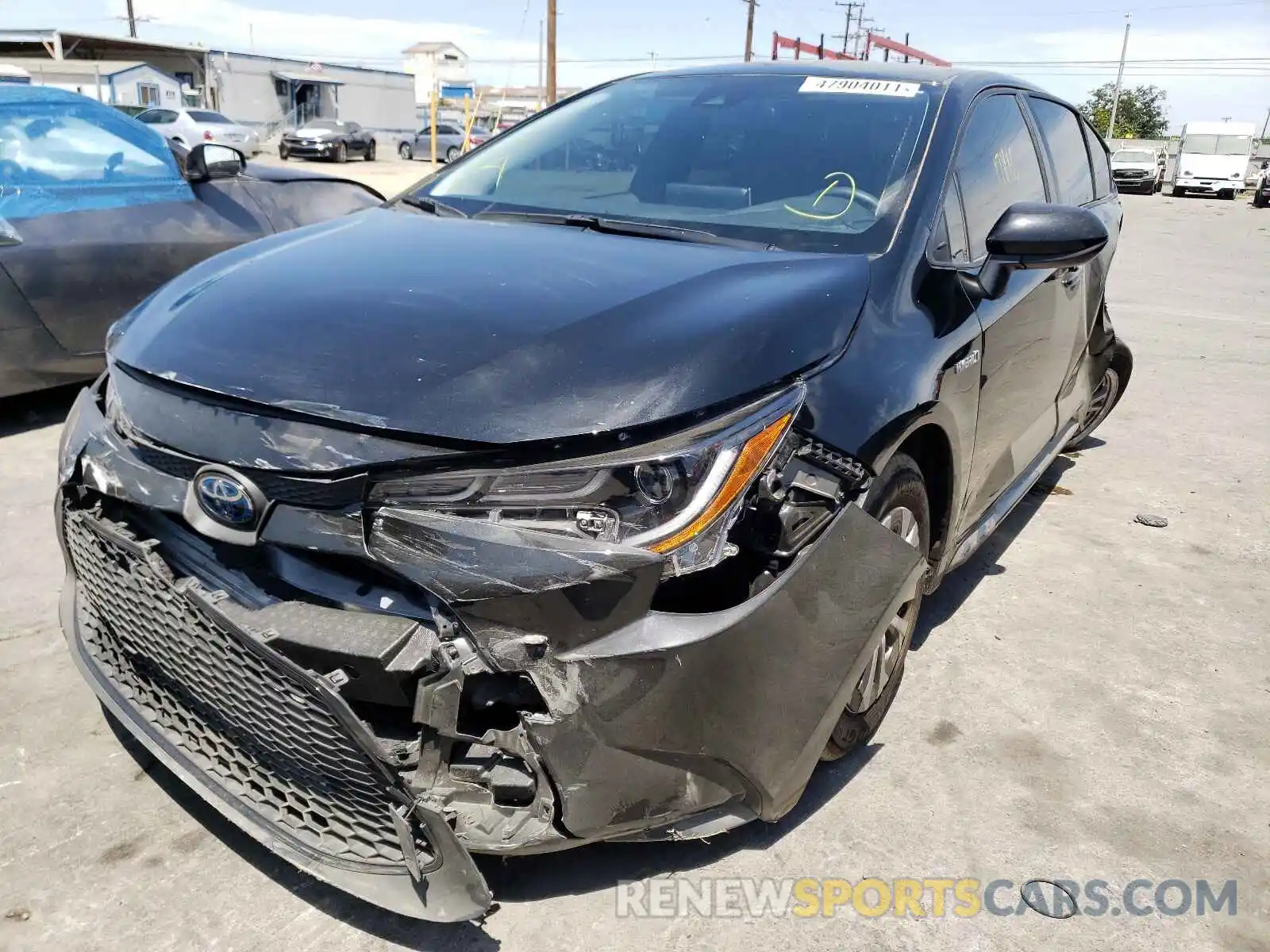 2 Photograph of a damaged car JTDEAMDE5MJ007638 TOYOTA COROLLA 2021