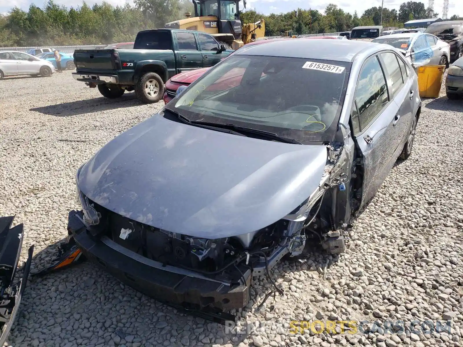 2 Photograph of a damaged car JTDEAMDE5MJ007722 TOYOTA COROLLA 2021