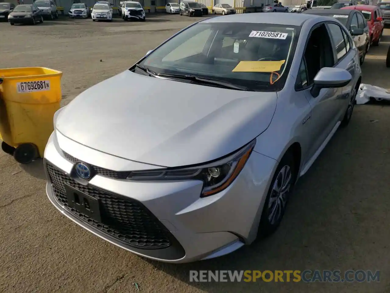 2 Photograph of a damaged car JTDEAMDE5MJ008661 TOYOTA COROLLA 2021