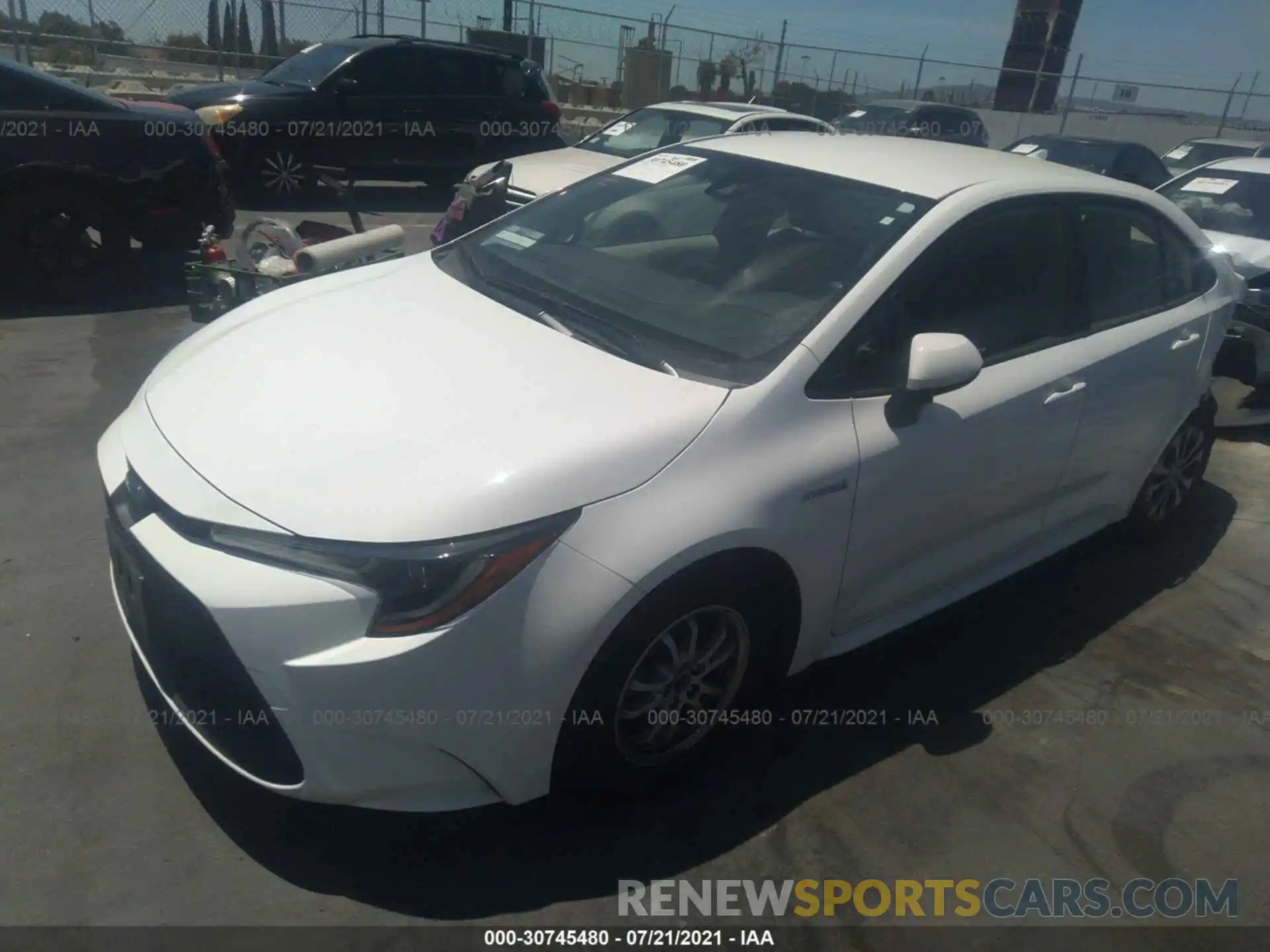 2 Photograph of a damaged car JTDEAMDE5MJ008689 TOYOTA COROLLA 2021