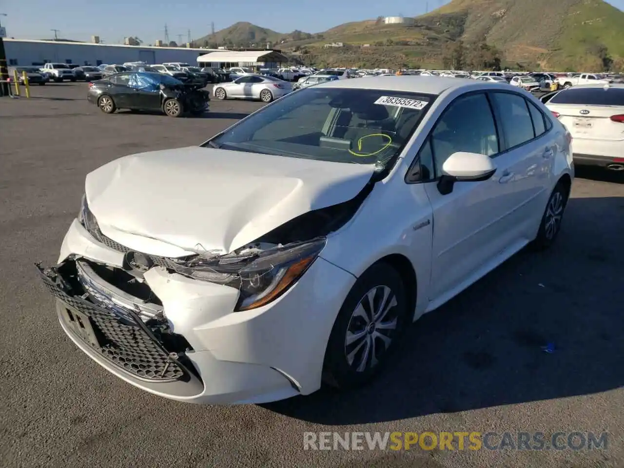 2 Photograph of a damaged car JTDEAMDE5MJ009325 TOYOTA COROLLA 2021