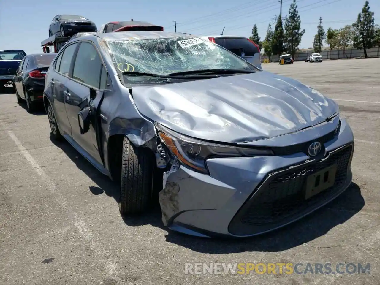 1 Photograph of a damaged car JTDEAMDE5MJ010328 TOYOTA COROLLA 2021