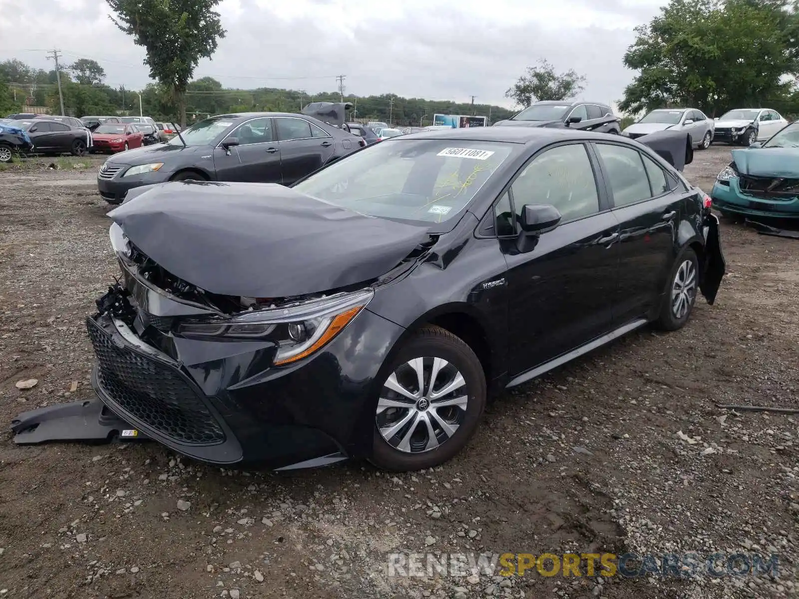 2 Photograph of a damaged car JTDEAMDE5MJ012709 TOYOTA COROLLA 2021