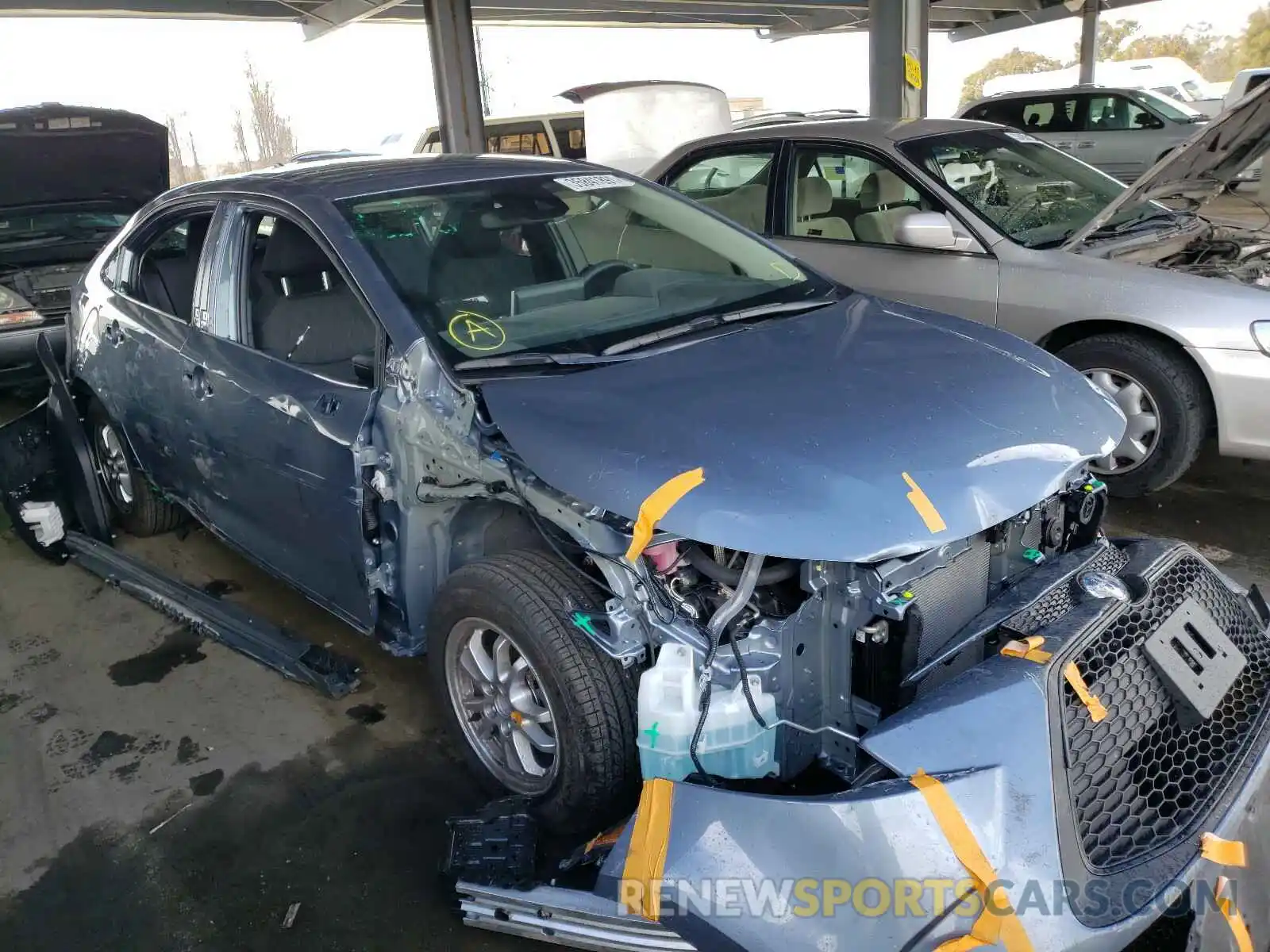 1 Photograph of a damaged car JTDEAMDE5MJ013066 TOYOTA COROLLA 2021