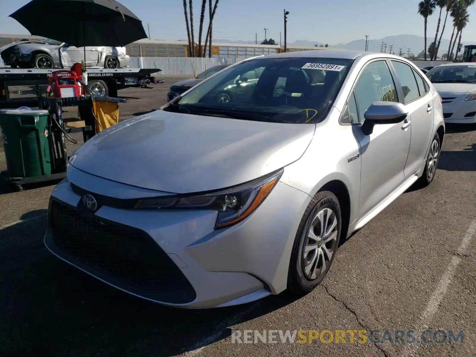 2 Photograph of a damaged car JTDEAMDE5MJ013343 TOYOTA COROLLA 2021