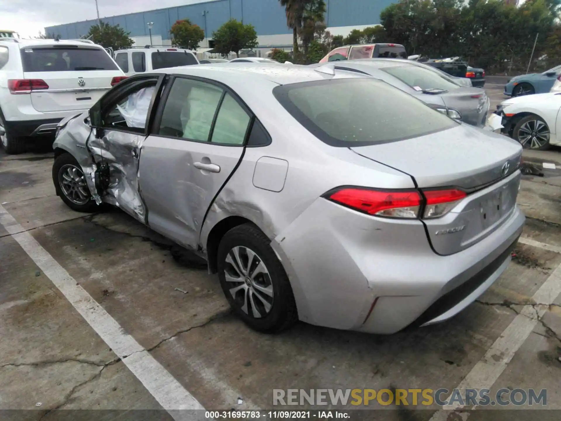 3 Photograph of a damaged car JTDEAMDE5MJ016632 TOYOTA COROLLA 2021